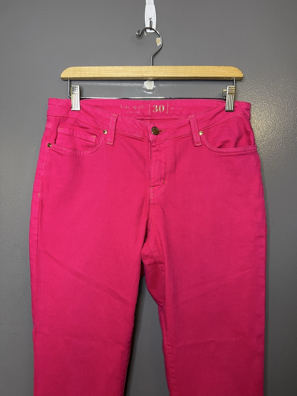 Kate Spade Broome Street Jeans Womens 30 Medium Wash Pink Straight Denim